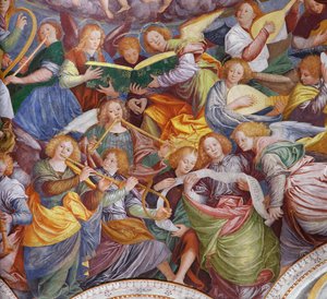 Il concerto degli angeli (dettaglio) da Gaudenzio Ferrari
